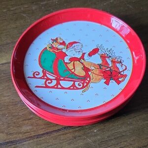 Festive Santa Sleigh Plates